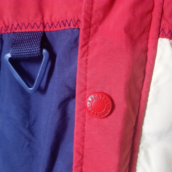 VTG Regatta Sport Colorblock Rain Gear Jacket Hood - Picture 7 of 12